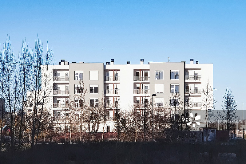 现代欧式住宅公寓楼群图片素材