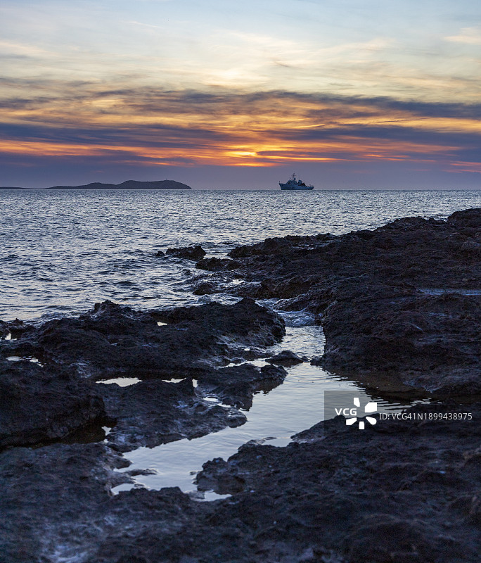 伊维萨岛的日落图片素材