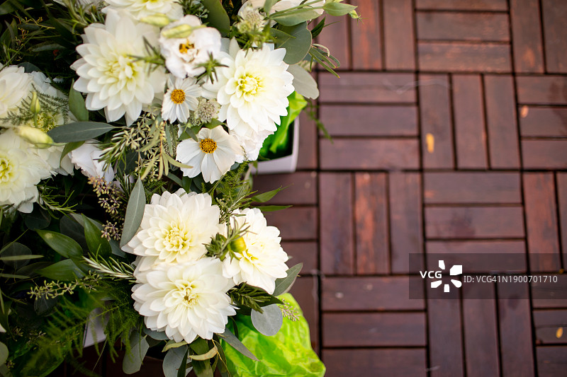 迷迭香大丽花花束图片素材