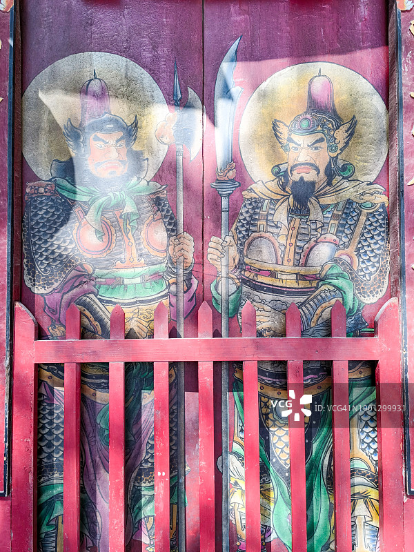 中国门神彩绘图片素材