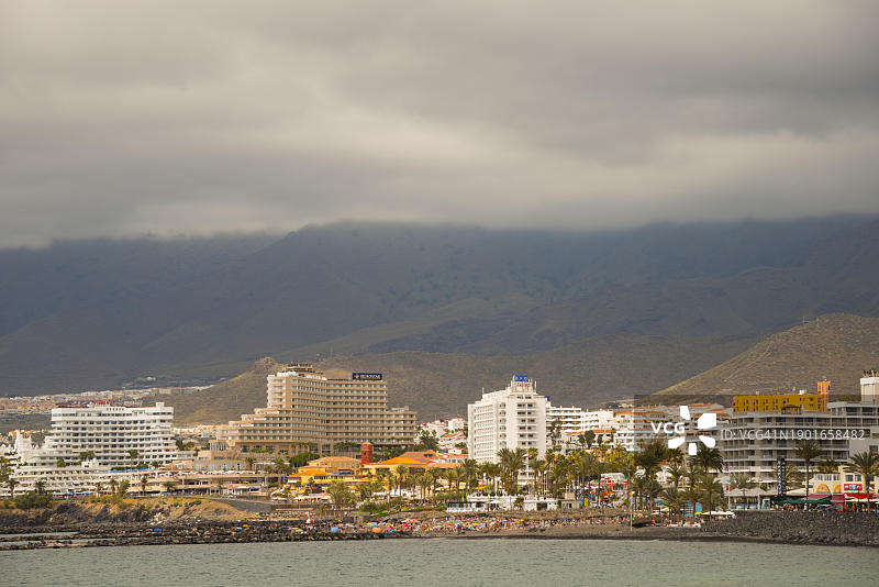 海滩，美洲海滩，特内里费岛，加那利群岛，西班牙，欧洲图片素材