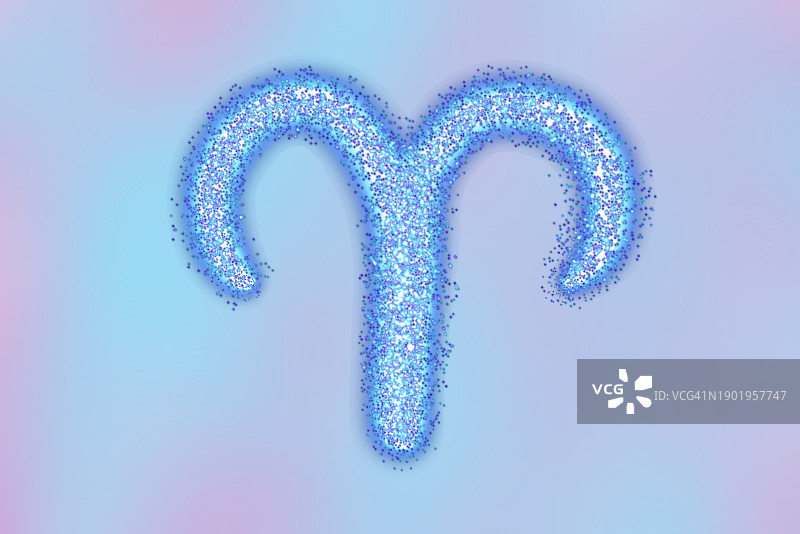 宇宙背景上的手绘十二星座占星术星象预测图片素材