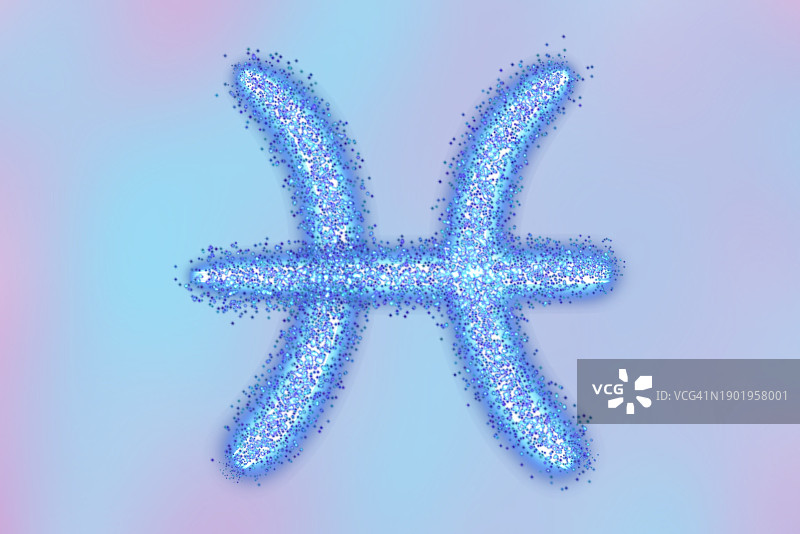 宇宙背景上的手绘十二星座占星术星象预测图片素材