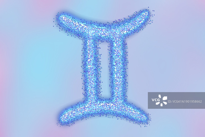 宇宙背景上的手绘十二星座占星术星象预测图片素材