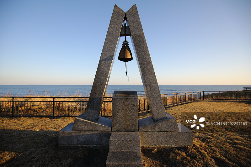 日本纳沙布岬的钟 monument图片素材