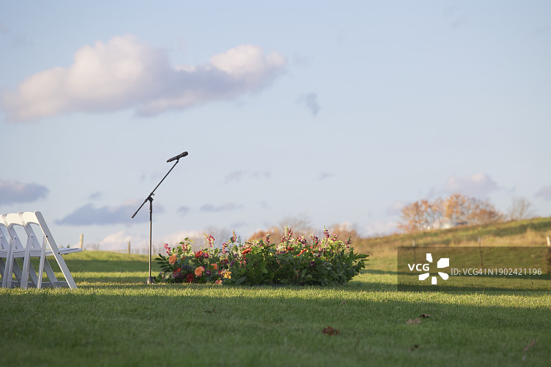 马萨诸塞州格罗顿的田野风光图片素材