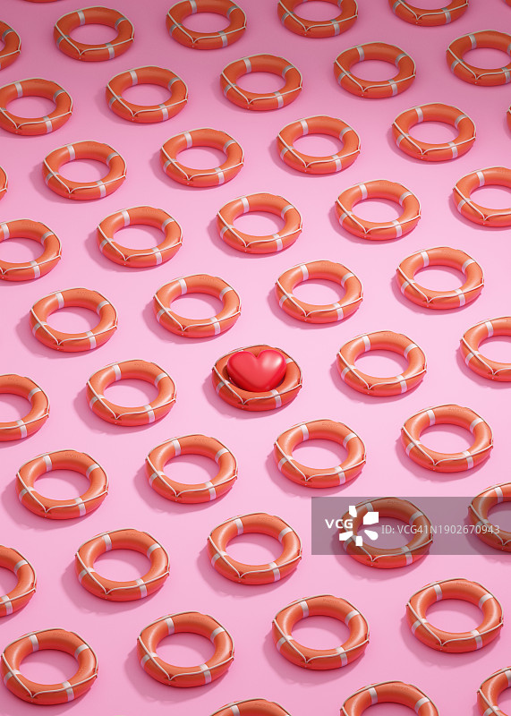 大群体中的单颗心图片素材