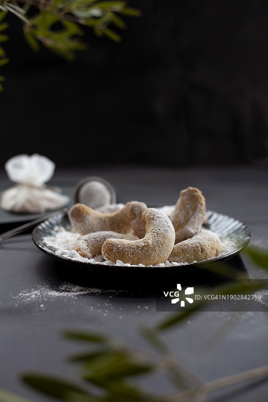 半月形杏仁饼干图片素材