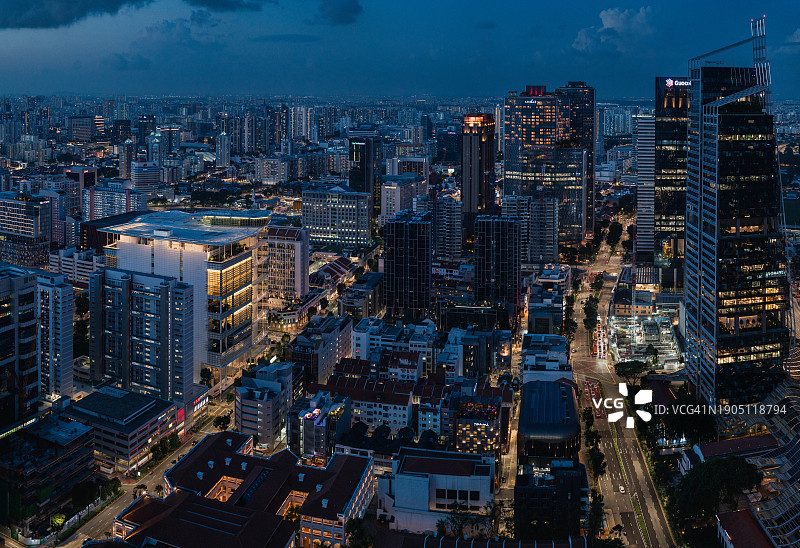 新加坡史丹福瑞士酒店城市夜景图片素材