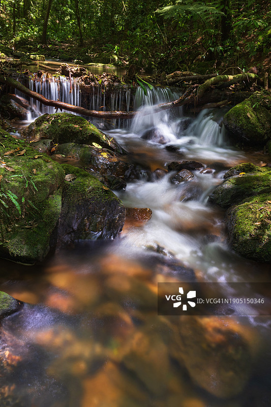 巴西圣保罗森林瀑布的风景图片素材