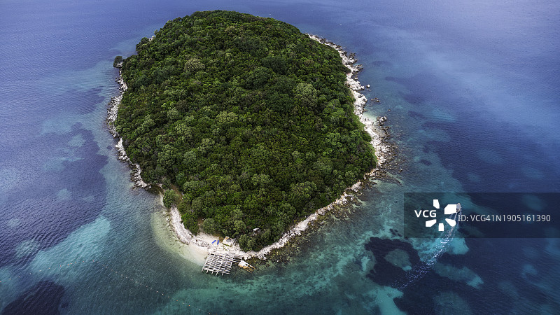 岛屿鸟瞰图片素材