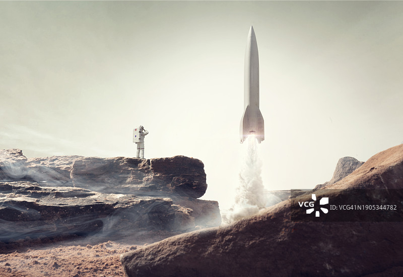 火星火箭发射图片素材
