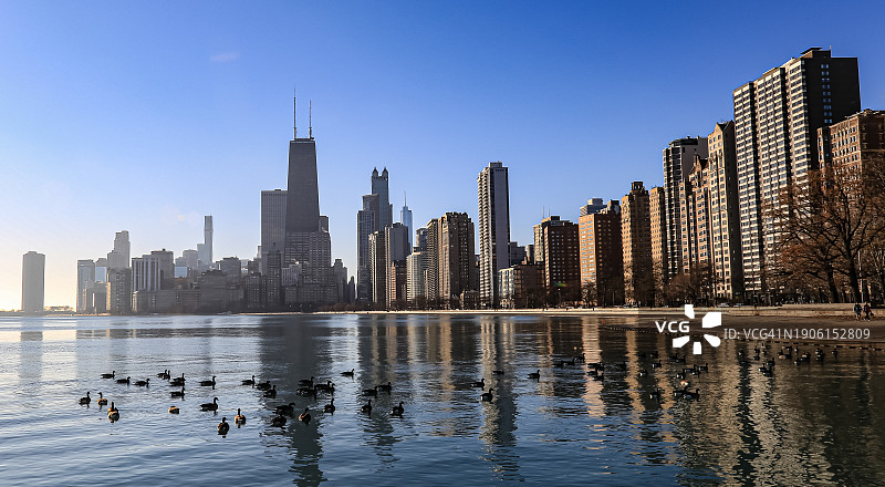 芝加哥天际线图片素材