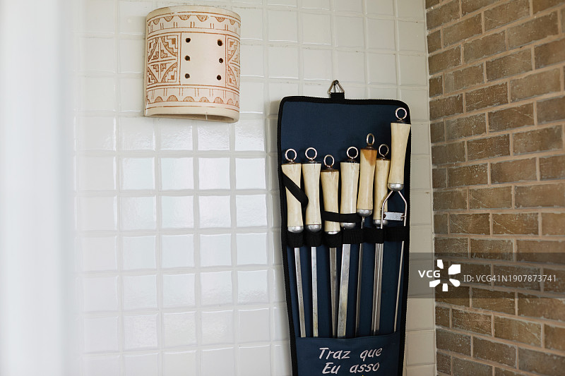 用于家庭烧烤的巴西烤牛肉设备图片素材