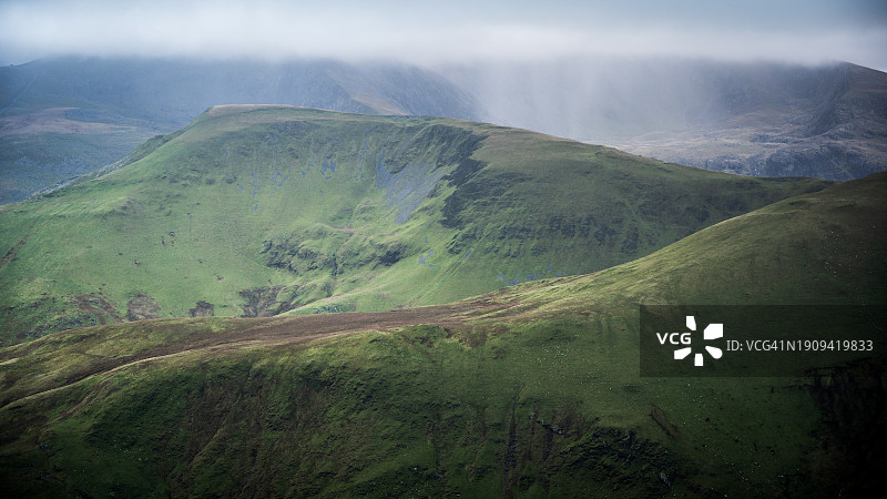 斯诺多尼亚山的冬日戏剧图片素材