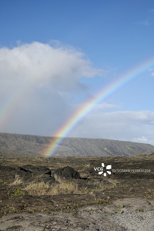 美国夏威夷县的彩虹景观图片素材