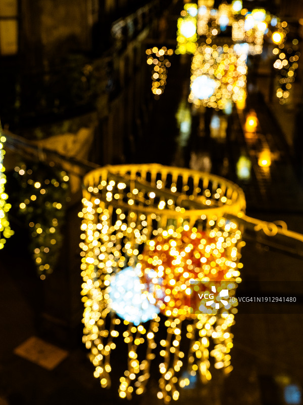 圣诞灯光的虚化图像图片素材