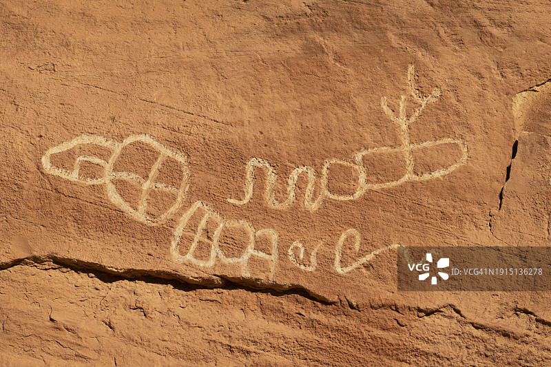 格兰德峡谷岩刻图片素材