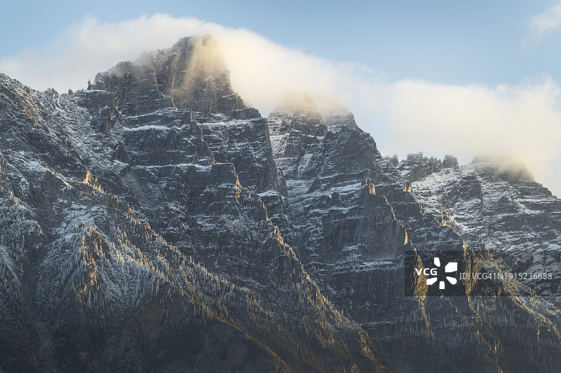 不列颠哥伦比亚省塞尔kirk山脉的塔珀山图片素材