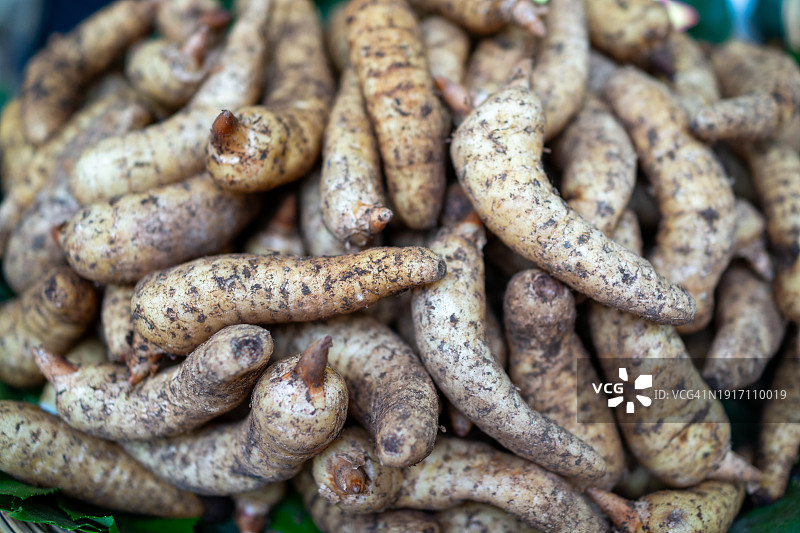 市场上出售的野生天麻图片素材