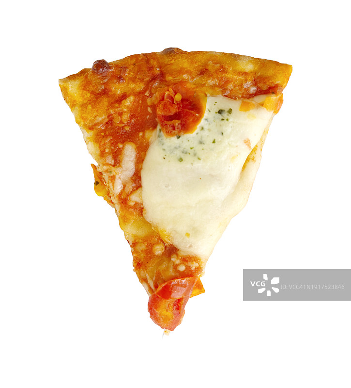 白色背景上的披萨切片图片素材