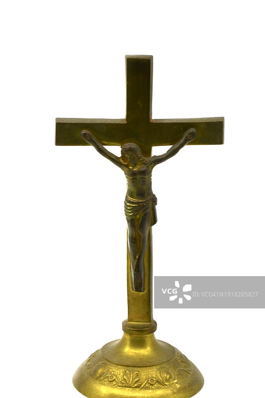 黄铜耶稣受难十字架图片素材