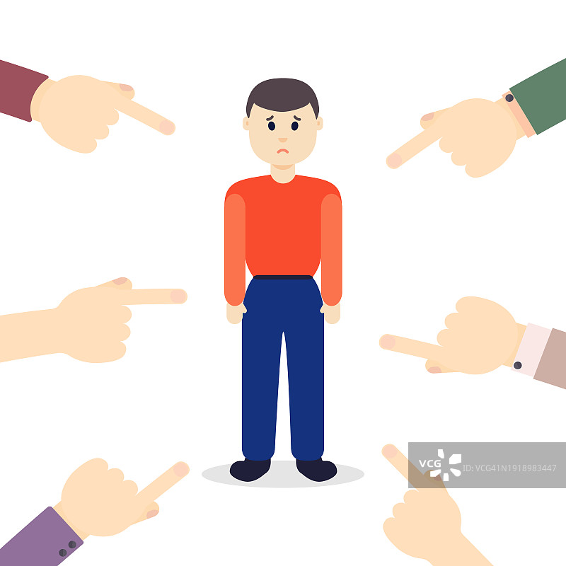 责备受害者概念插图图片素材