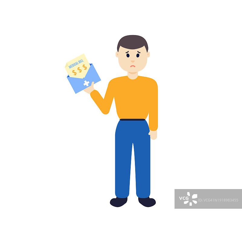 医疗费用账单概念插画图片素材