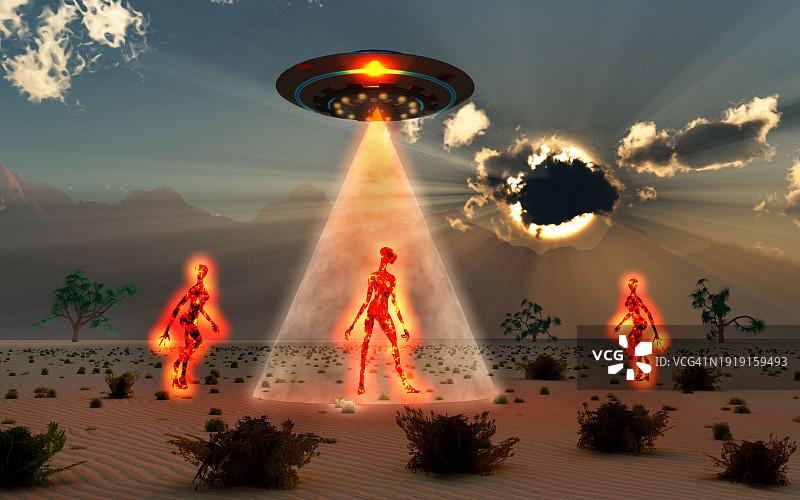 行星表面的外星人图片素材