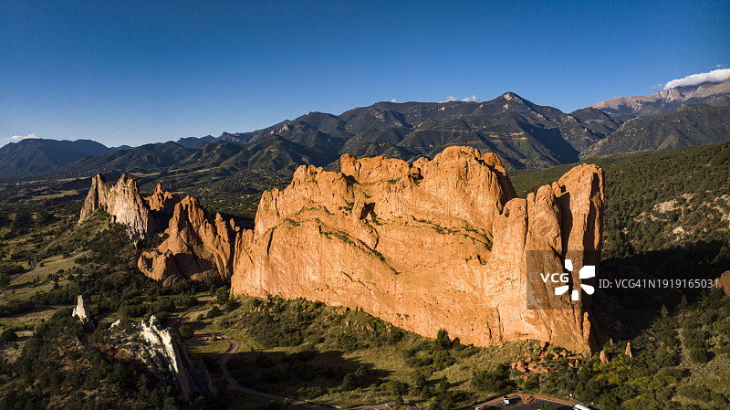 科罗拉多斯普林斯众神花园航拍图片素材