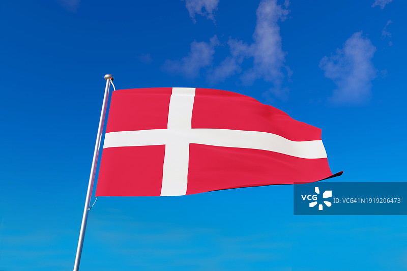 丹麦国旗3D渲染图片素材
