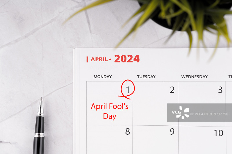 愚人节日历图片素材