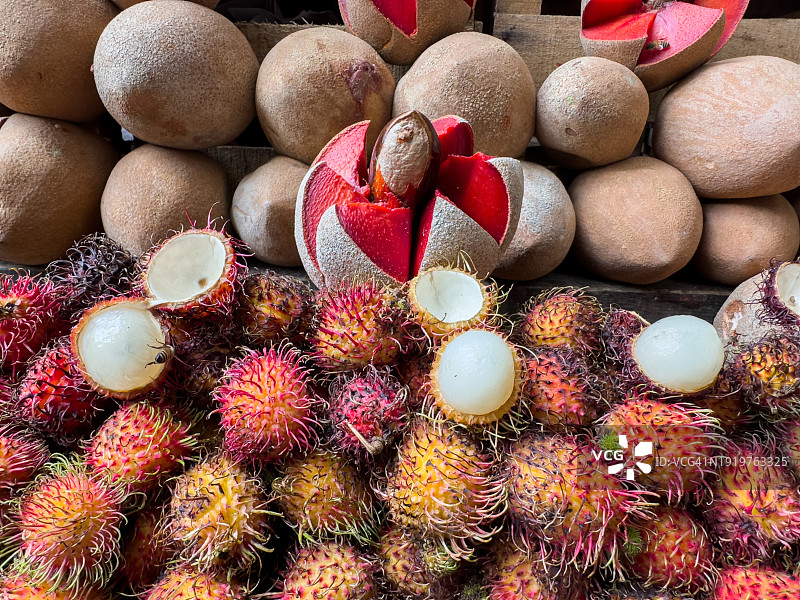 墨西哥城红毛丹和墨西哥猨猴桃图片素材