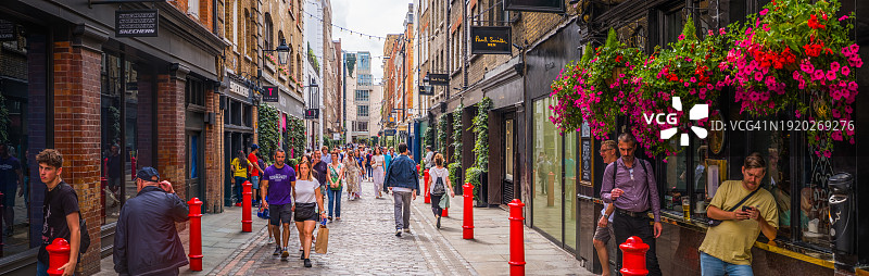 伦敦考文特花园步行街全景图片素材