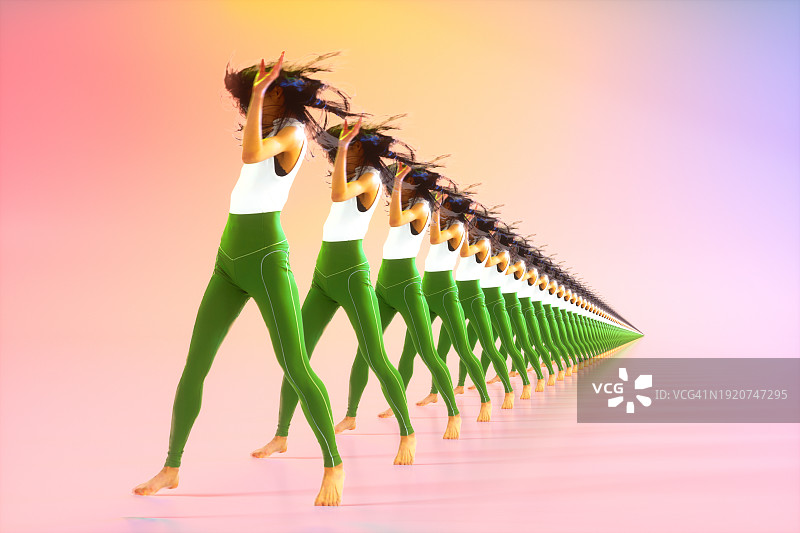 超速舞蹈的女人图片素材
