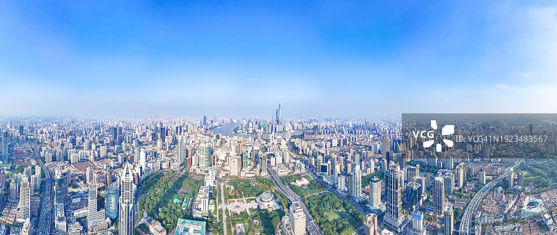 中国上海城市建筑航拍图片素材