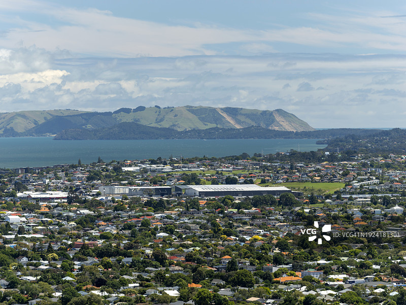伊甸山看到的奥克兰市中心景色图片素材