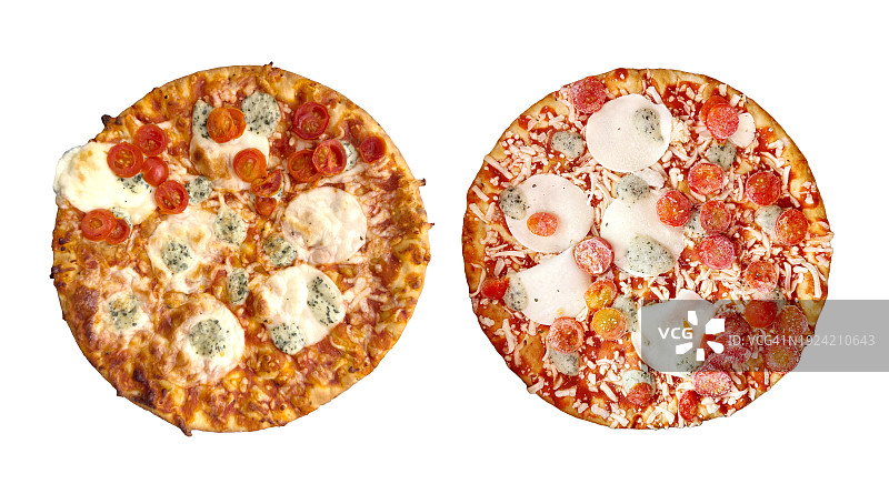 烤制冷冻马苏里拉披萨图片素材
