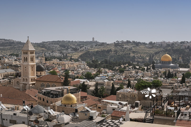 城市建筑的高角度视角图片素材