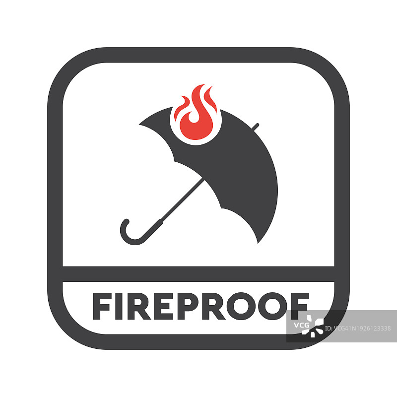 防火矢量标志，阻燃标签，过热保护图标图片素材
