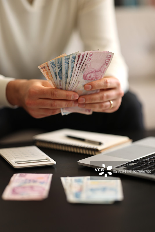 土耳其里拉商业概念图片素材