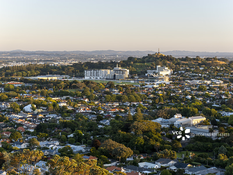 伊甸山看到的奥克兰市中心景色图片素材