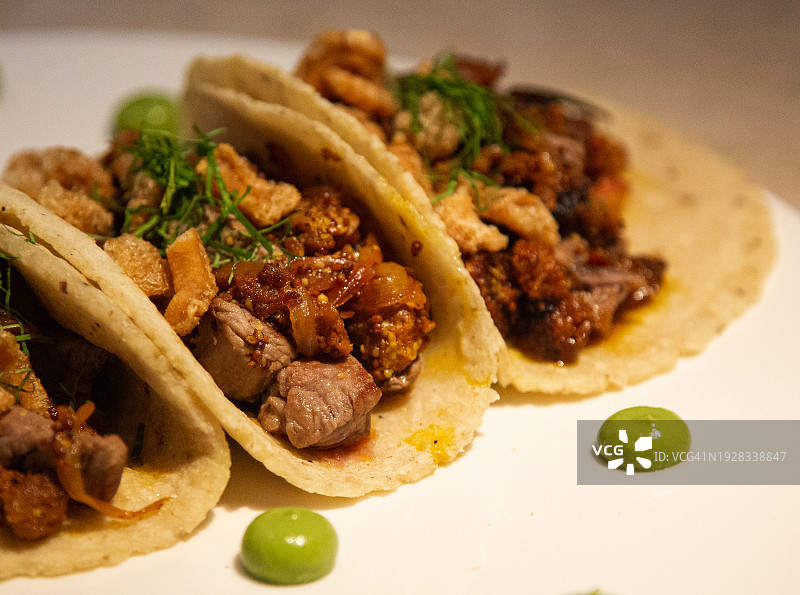 盘子里食物的特写图片素材