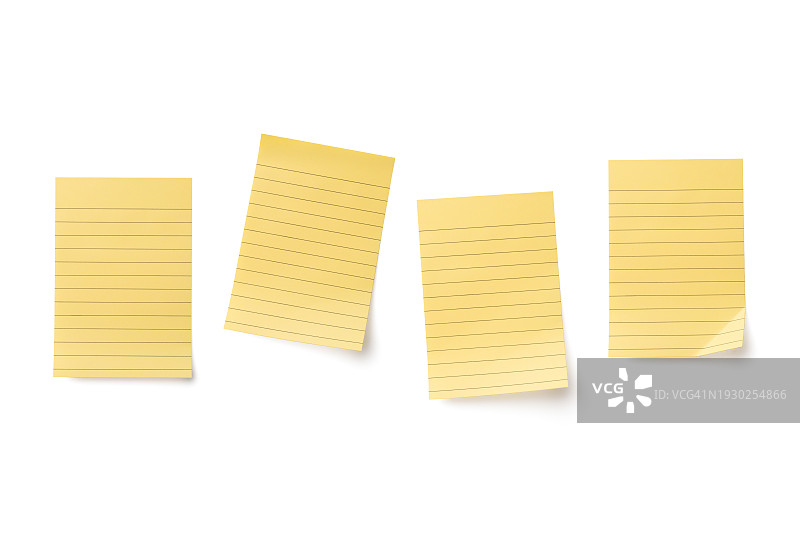 空白黄线纸，在白色纸上单独粘贴注释图片素材