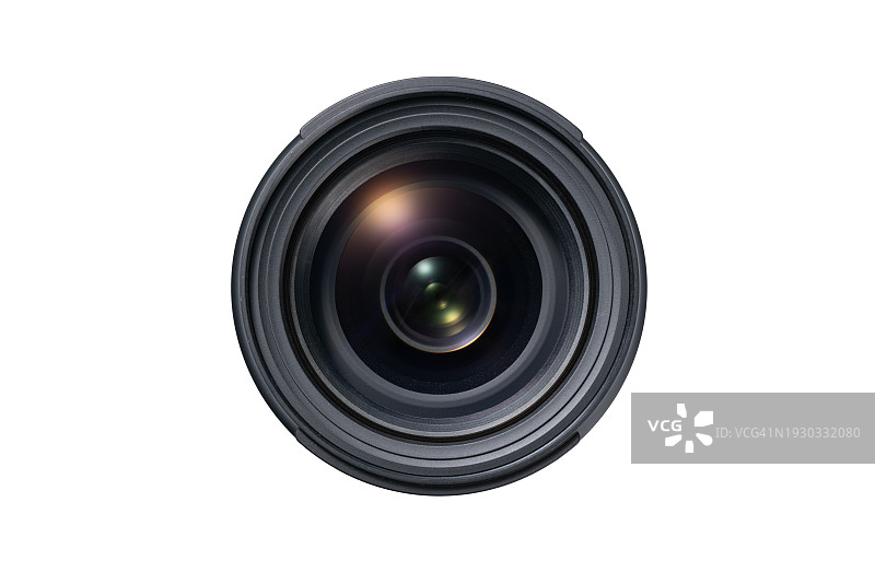 白色背景上的相机镜头图片素材