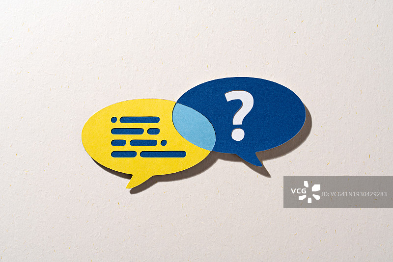 交叉的问题和答案对话气泡图片素材