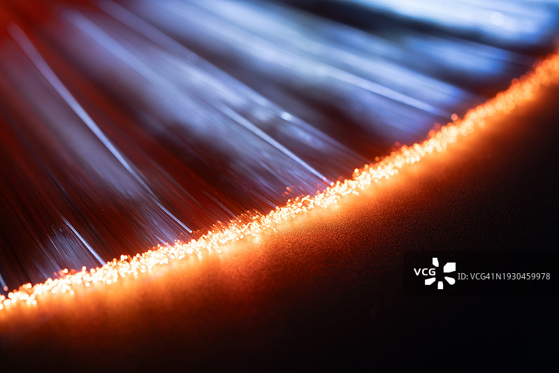 橙色光纤拱形图片素材