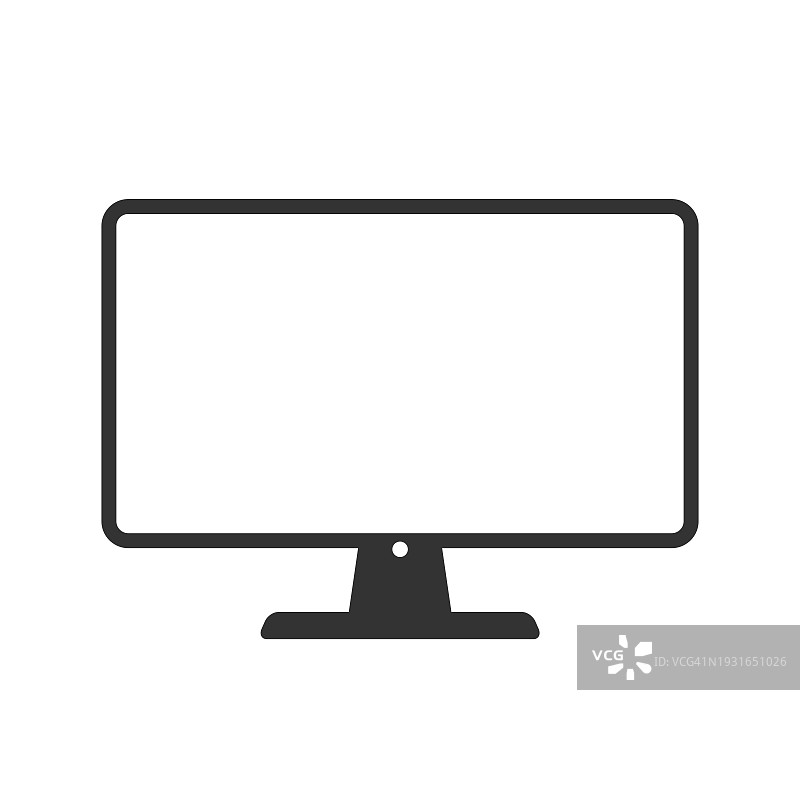 电视或显示器矢量图标图片素材