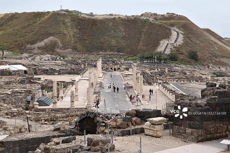 以色列贝特谢安的罗马遗址图片素材