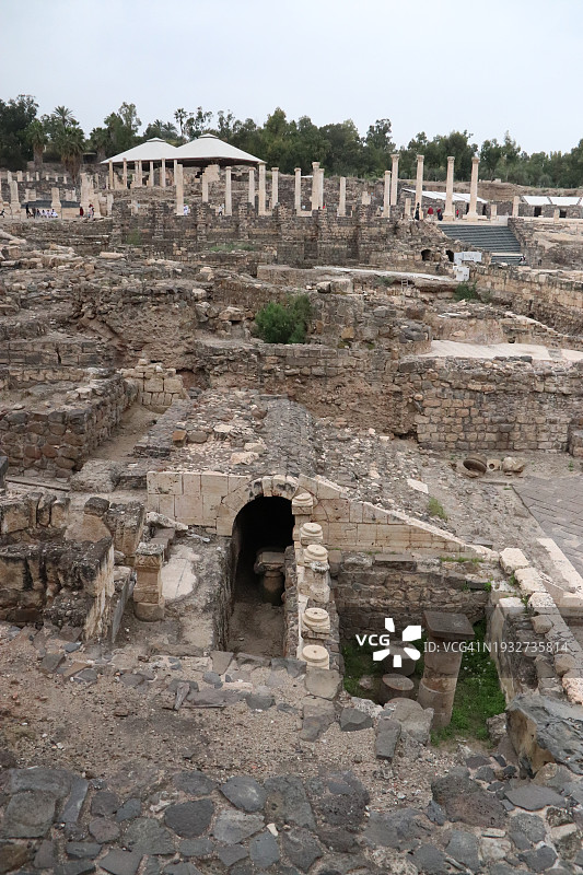 以色列贝特谢安的罗马遗址图片素材